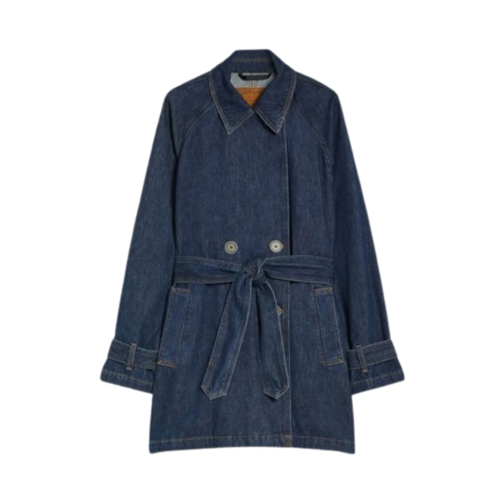 Pennyblack Women's Blue Belted Coats, 2XS, Barrage Trench Coat