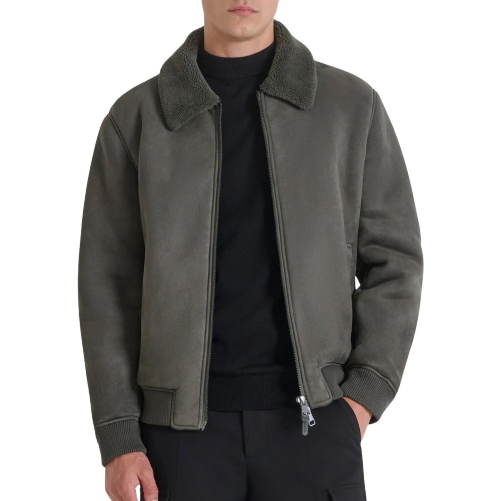 Antony Morato Men's Green Coat Regular Fit In Knit