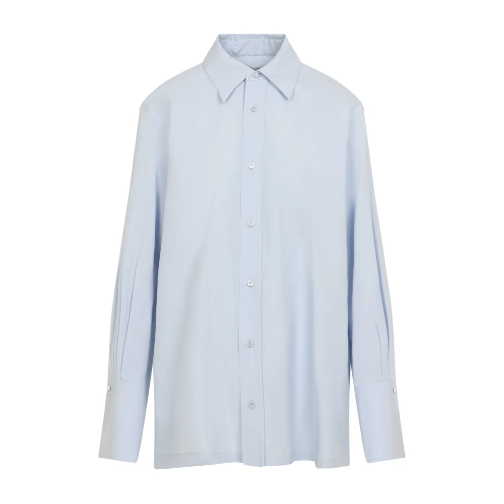Carven Women's Blue Cotton Poplin Shirt - Shirts - S - Blouses & Shirts