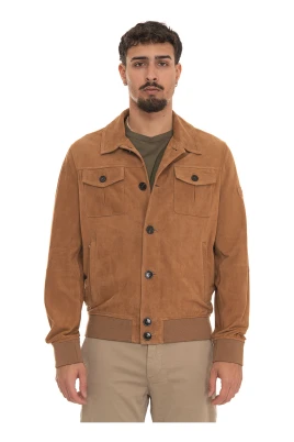 DESTINY SUEDE 02 Läder Harrington Jacka