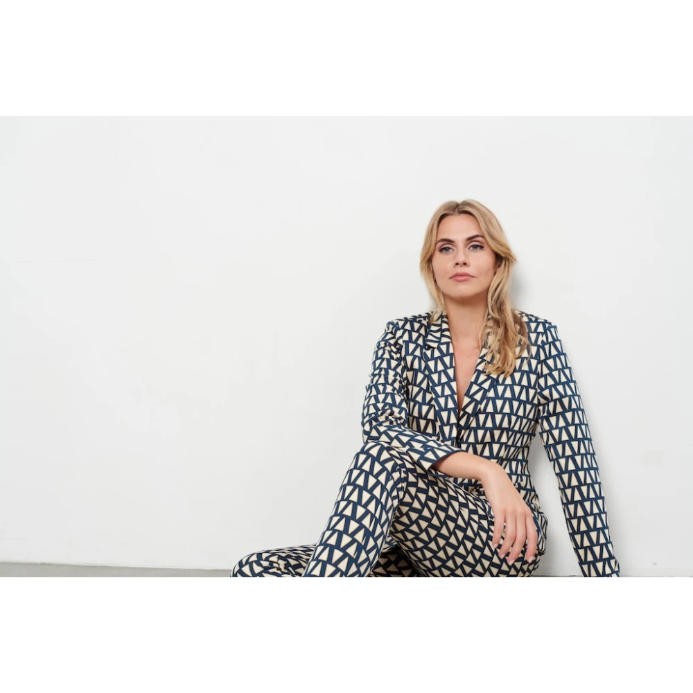 &Co Woman Slim Fit Broek Blue Dames