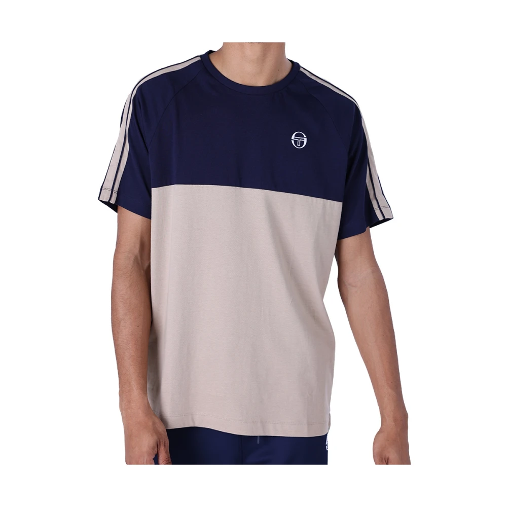 Sergio Tacchini T-shirt Quilted Co Blue Heren