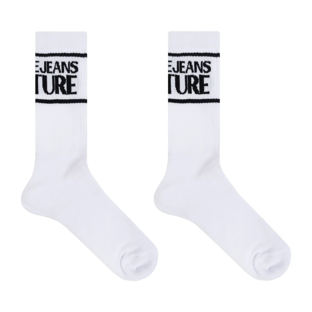 Versace Jeans Couture Katoenen sokken met logo White Heren