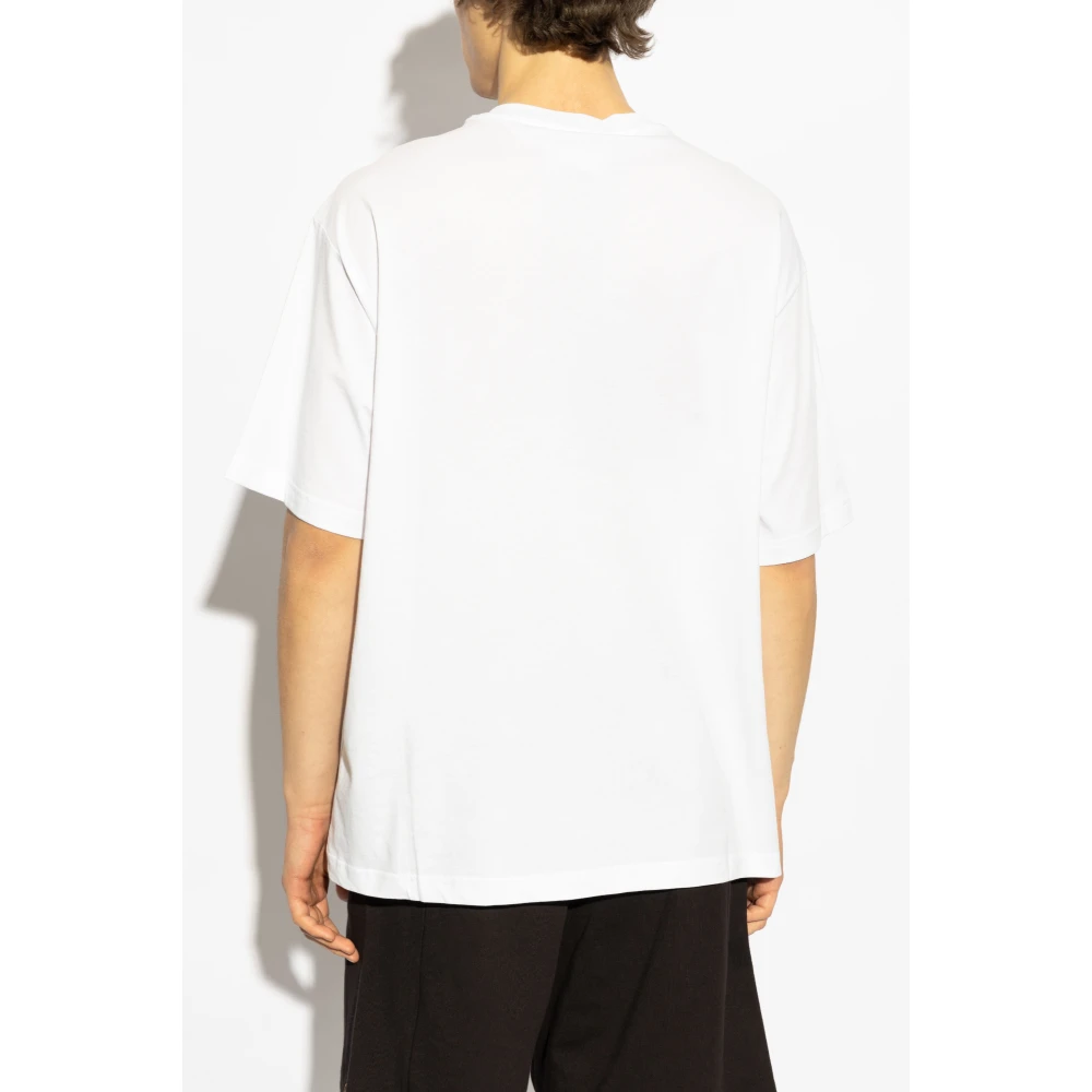 Versace Jeans Couture T-shirt met bedrukt logo White Heren