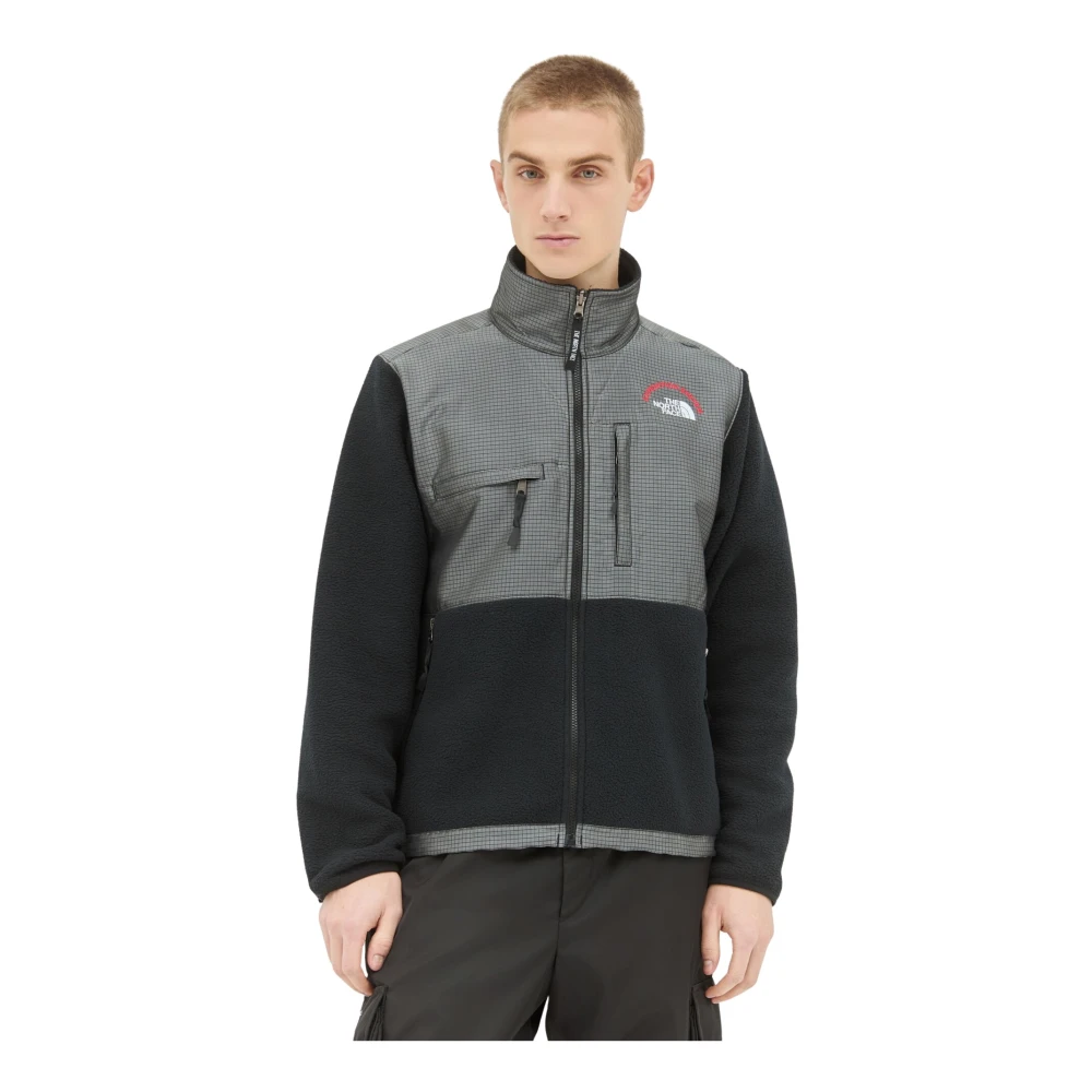 The North Face Retro Denali Jacka med Rut- och Fleecepaneler Black, Herr