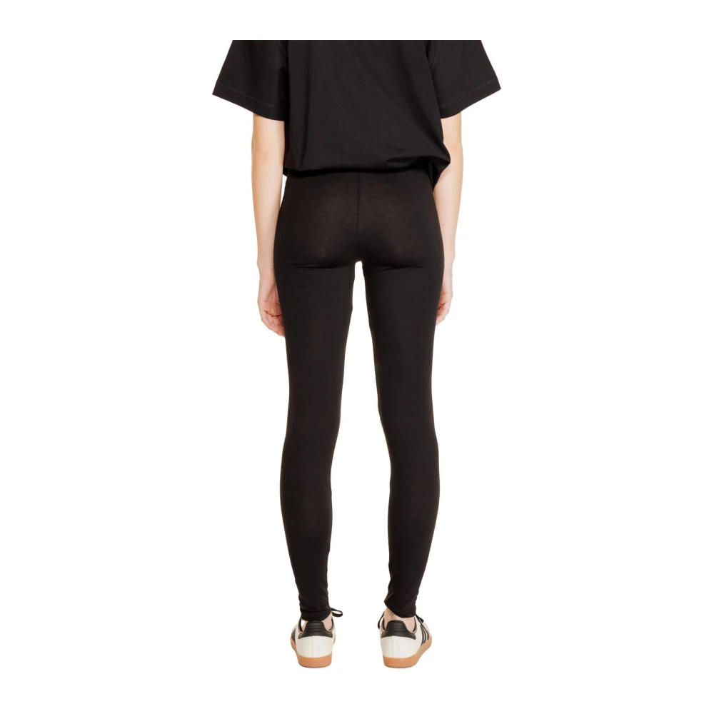 Jacqueline de Yong Zwarte Katoenen Leggings Activewear Black Dames