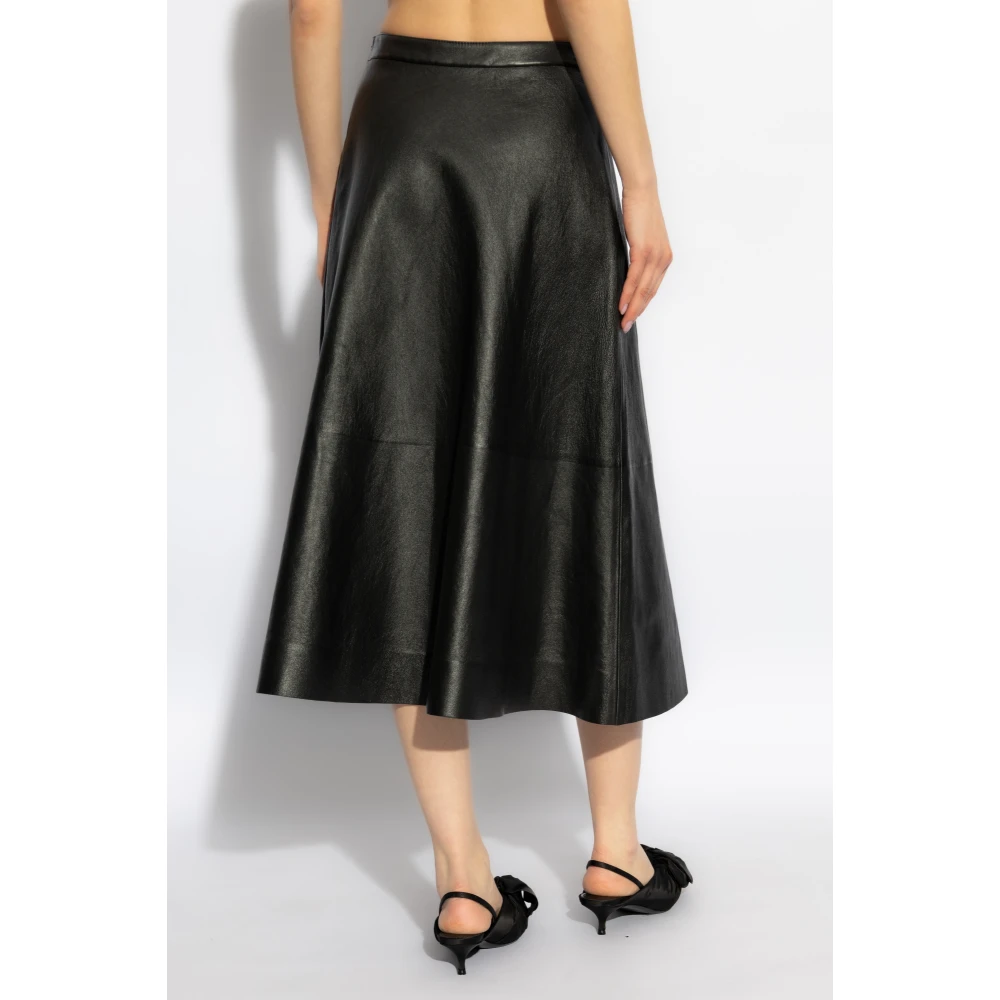 Balenciaga Leren rok Black Dames