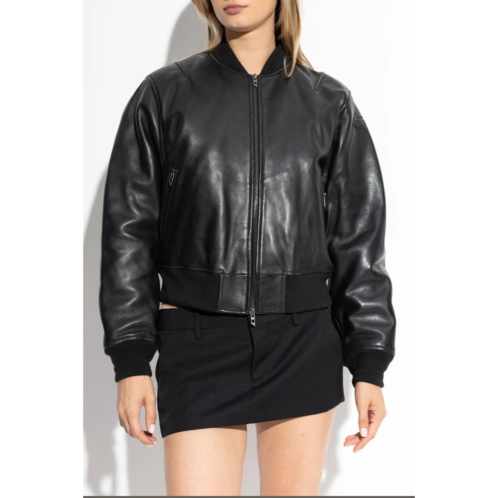 Diesel Leren jas L-Ilan A14564 Black Dames