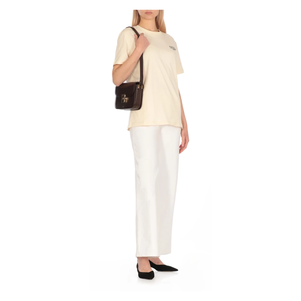 A.p.c. T-shirt met ronde hals Beige Dames