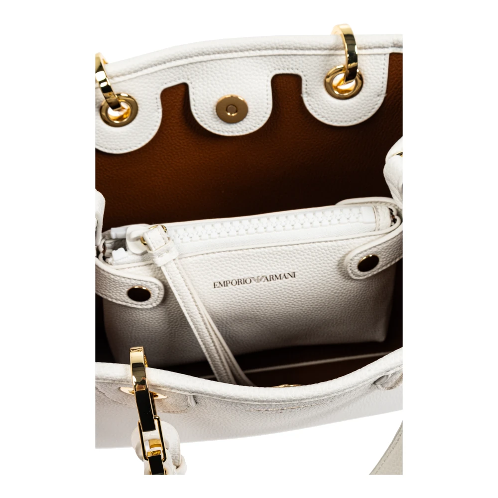 Emporio Armani Eco-leren handtas White Dames