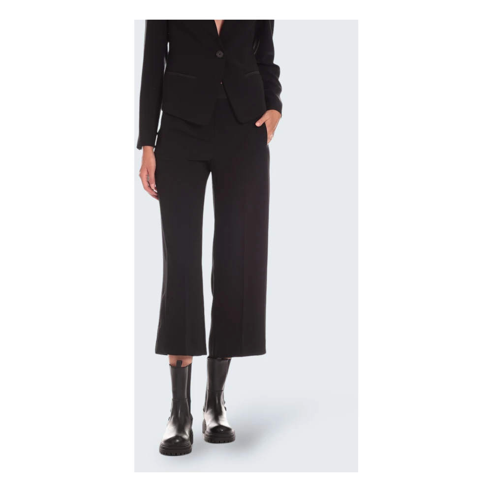 Marella Grace Zwarte Wijde Pijp Broek Black Dames