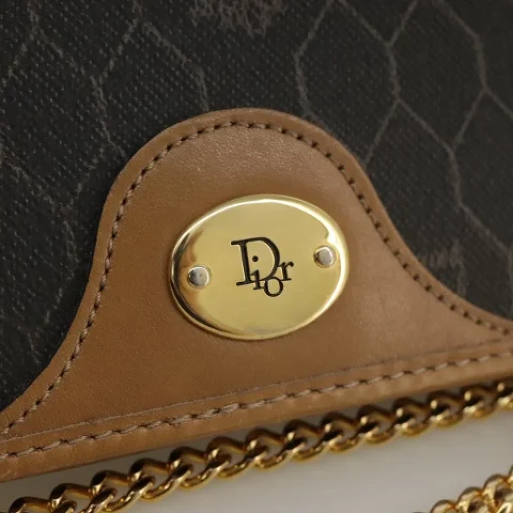 Dior Vintage Pre-owned Canvas clutches Black Dames