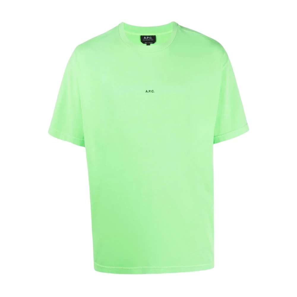 A.p.c. Katoenen T-shirt Green Heren