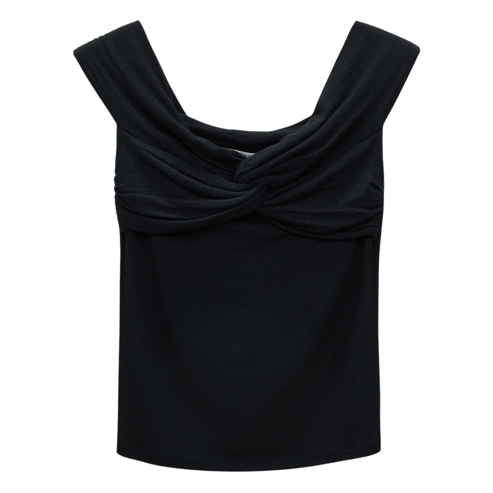 Dorothee Schumacher Women's Black Sleeveless Tops, M, Stylish Comfort Top
