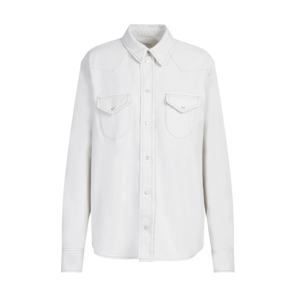 Bally Neutrale Katoenen Shirt Aw23 White Dames