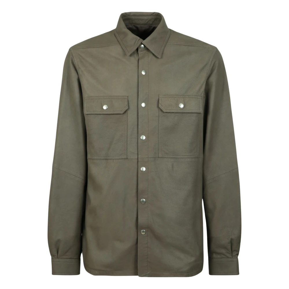 Rick Owens Green Temple Outershirt - Male - Casual Shirts - L - Shirts