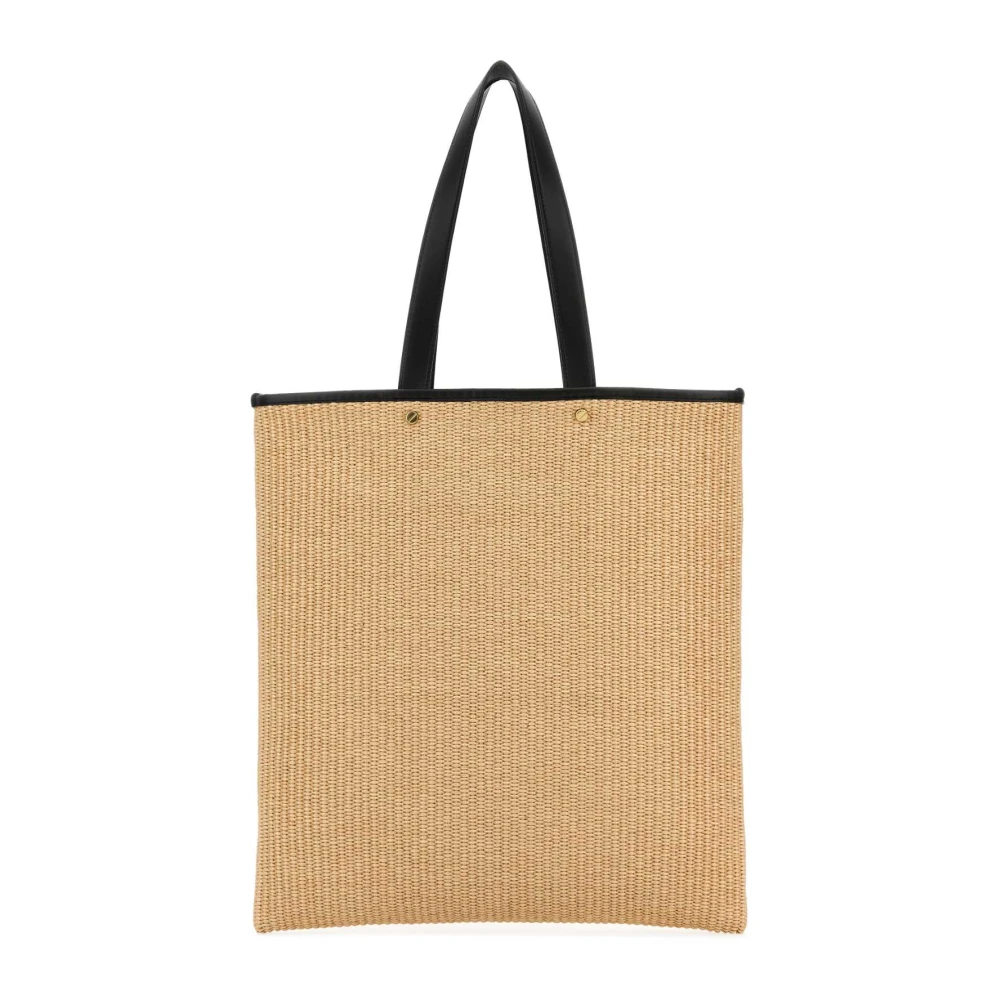 Off White Raffia Day Shopping Bag Beige Dames