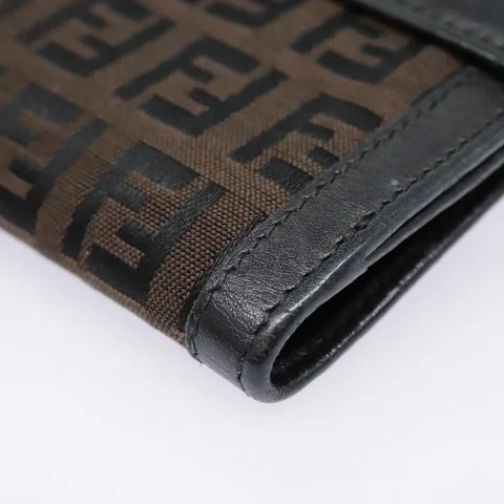 Fendi Vintage Pre-owned Canvas wallets Brown Heren