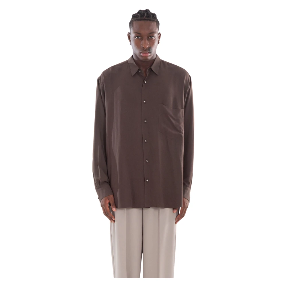 Magliano Manifesto Lettering Shirt Brown Heren