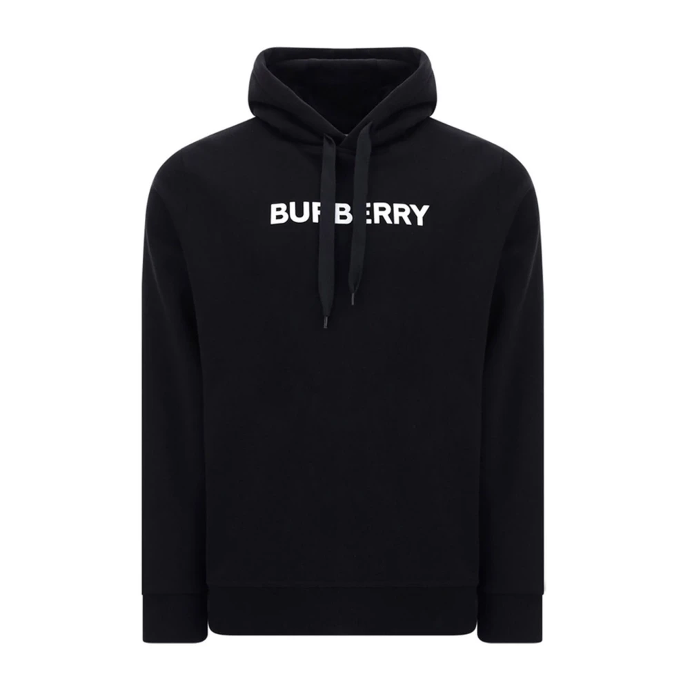 Burberry Zwarte Katoenen Hoodie Sweatshirt Aw23 Black Heren