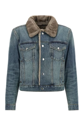 Faux Fur Lined Denim Jacket