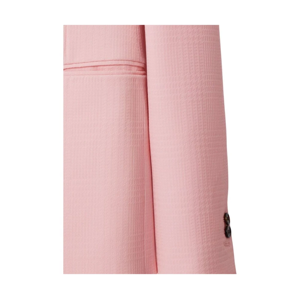 Burberry Lichtroze wollen jas met inkeping revers Pink Dames