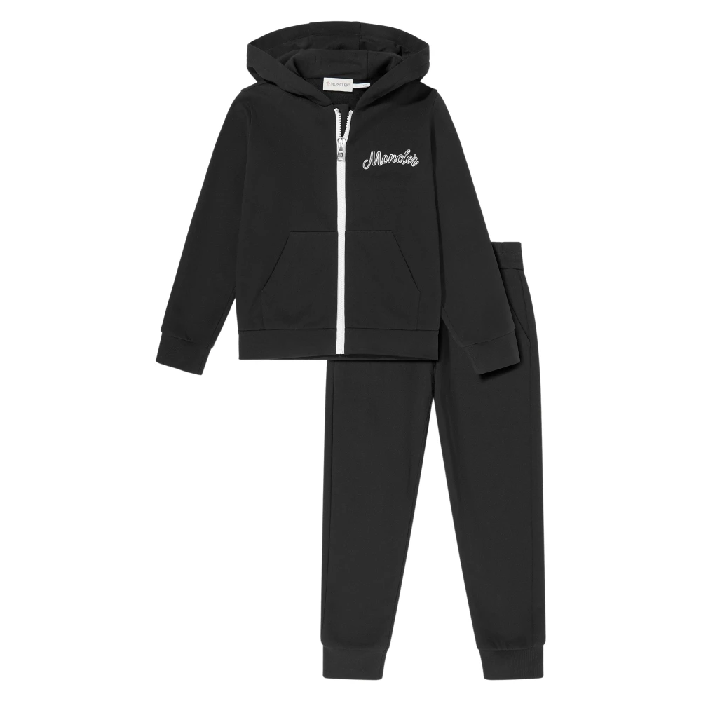 Moncler Boys Black Logo Tracksuit Size 4 Y
