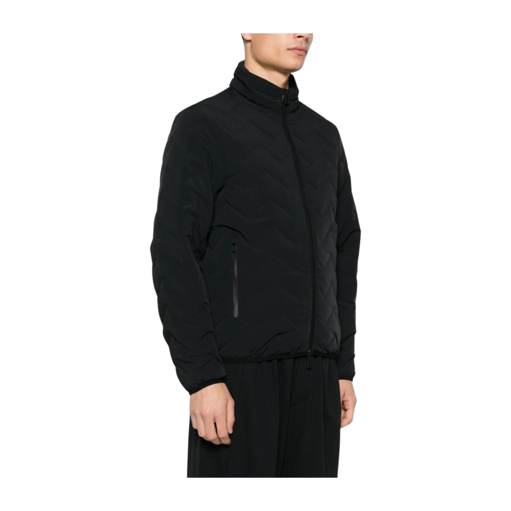 Emporio Armani Herren Schwarz Jacken, K, Mgröße: