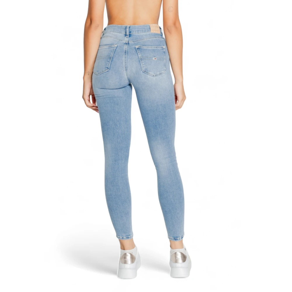 Tommy Hilfiger Blauwe Effen Jeans met Ritssluiting Blue Dames
