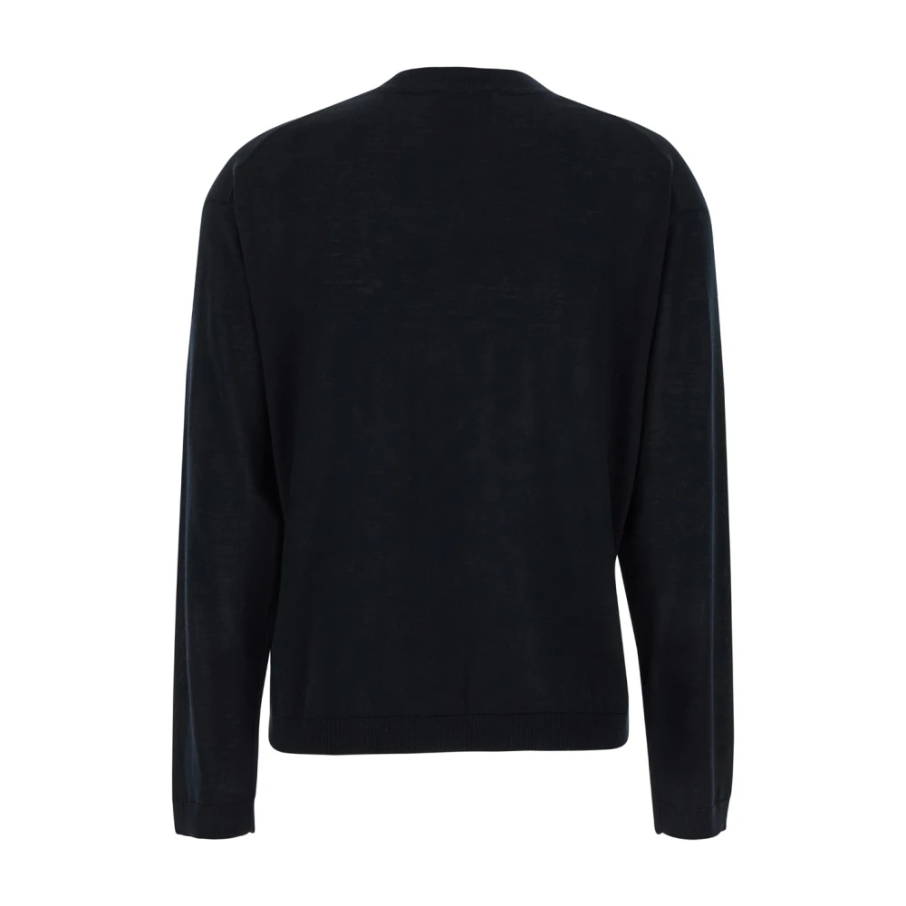 Semicouture Zwarte Crewneck Woltrui Black Dames