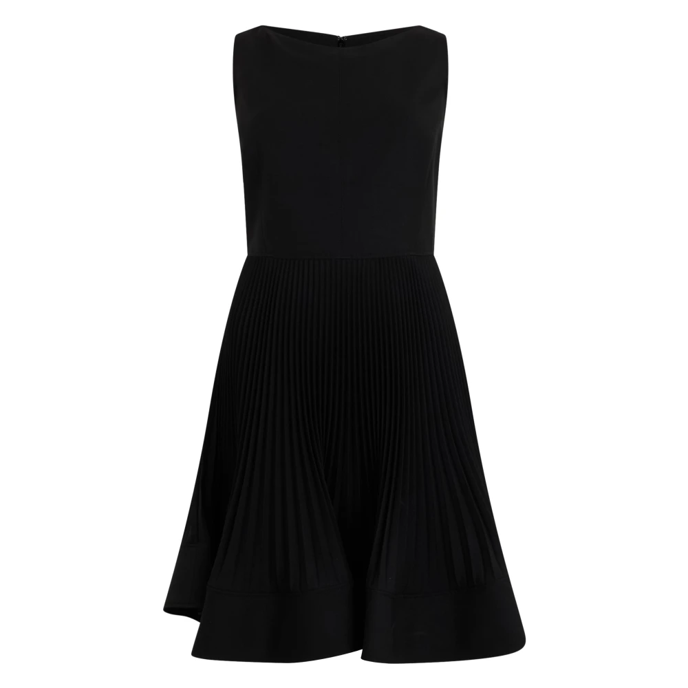 Emporio Armani Flared Dress With Pleated Skirt - Female - Short Dresses - Black - M - Dresses