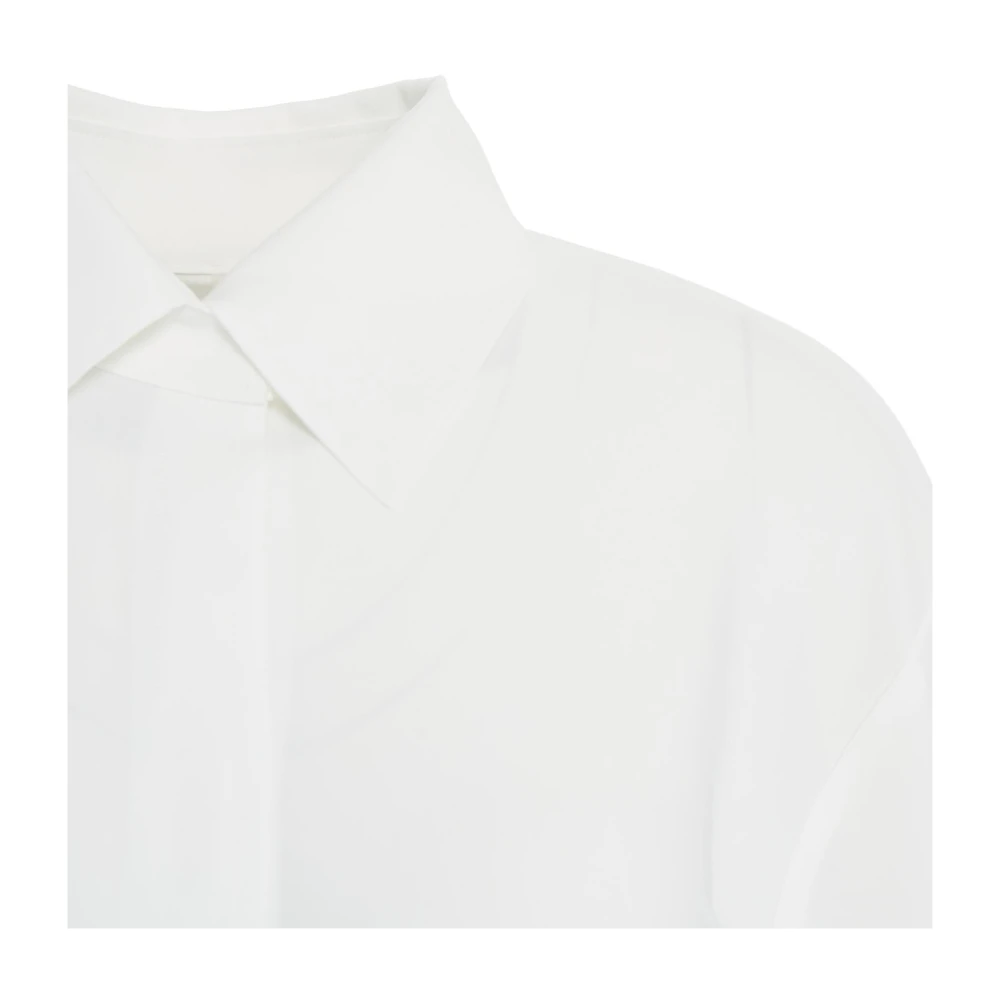 Norma Kamali Elegante Witte Blouse met Kraag White Dames