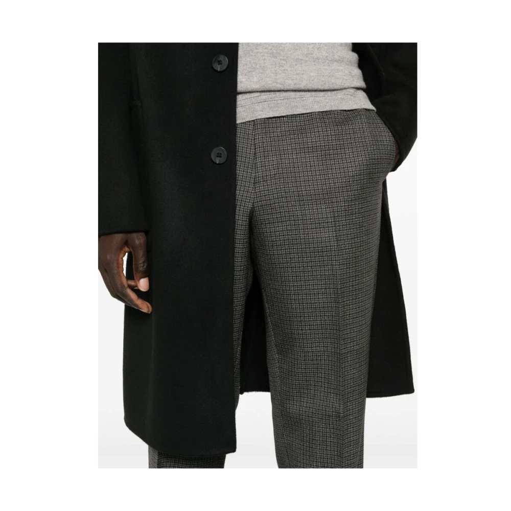 Lardini Houndstooth Patroon Tapered Leg Broek Gray Heren