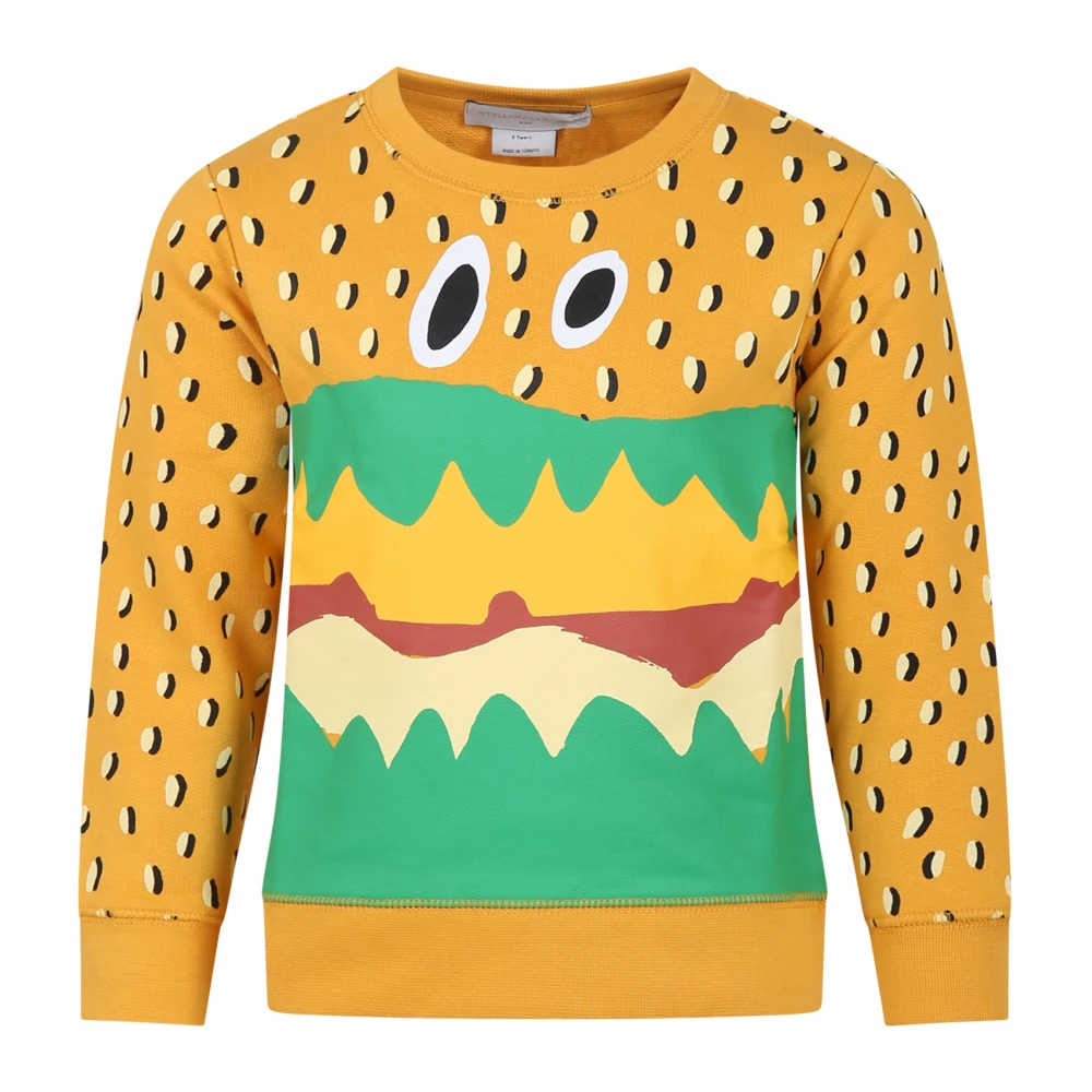 Stella Mccartney Unisex Yellow Round Neck Sweatshirt