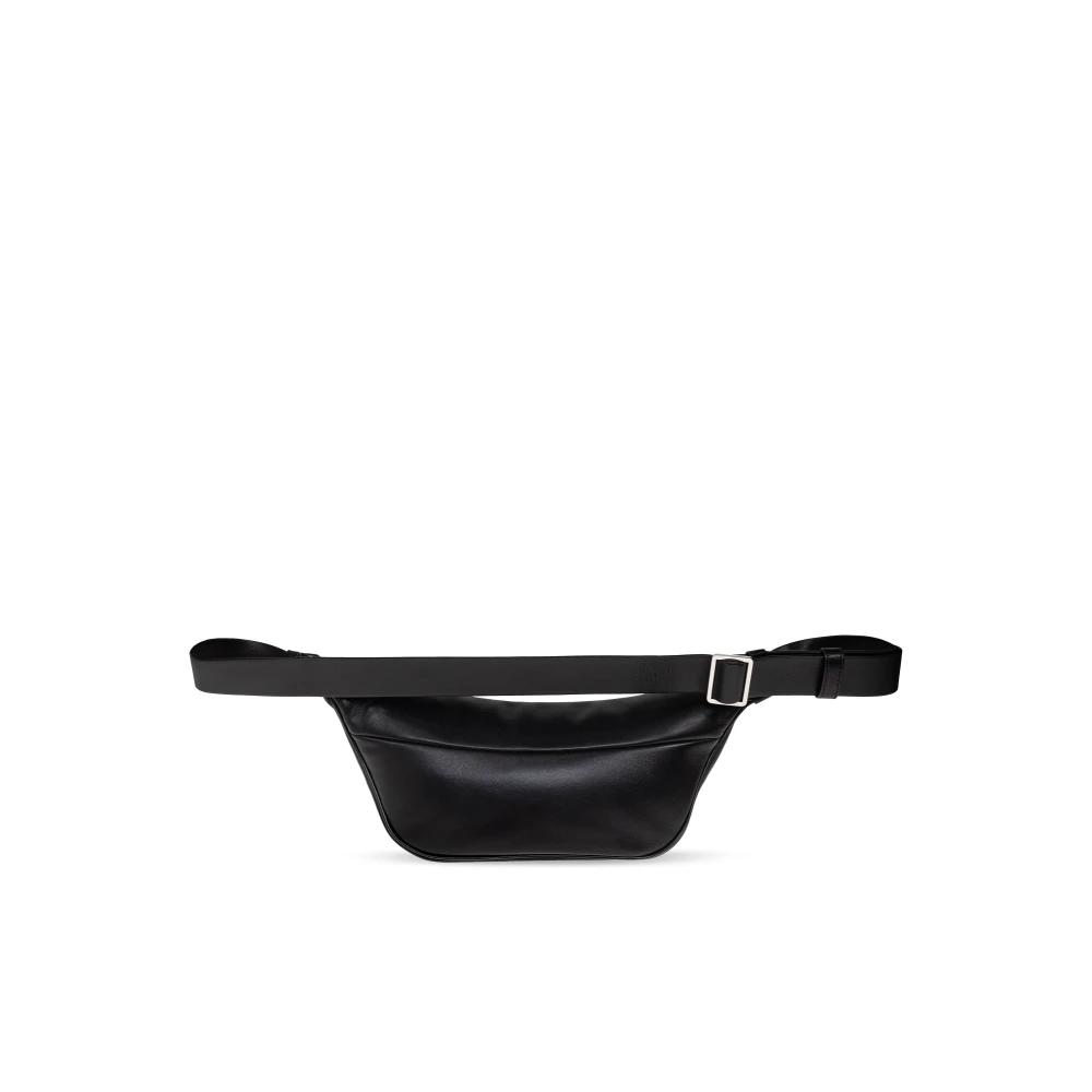 Dolce & Gabbana Leren heuptas Black Heren
