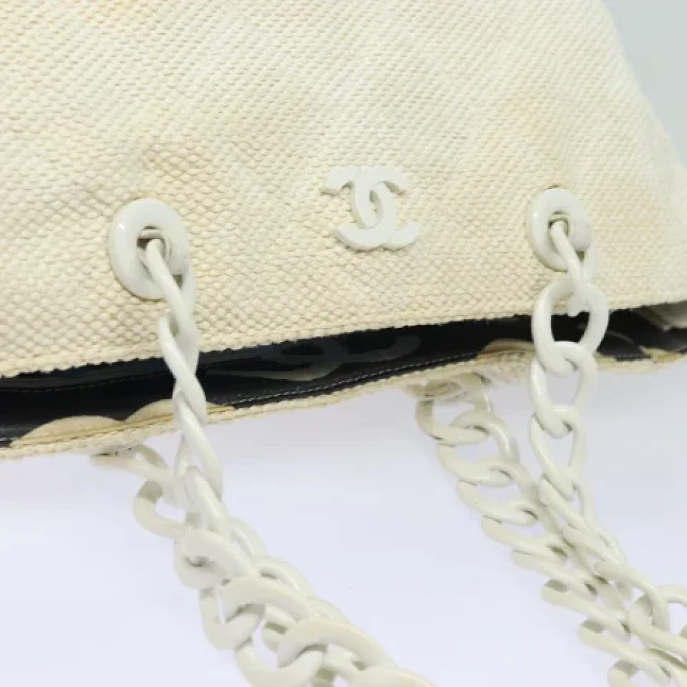 Chanel Vintage Pre-owned Fabric totes White Dames