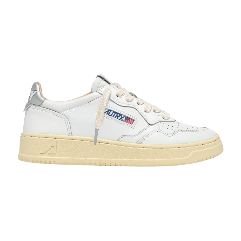 Autry Women's White Sneakers, 8 Uk, Medalist Low Leat Art