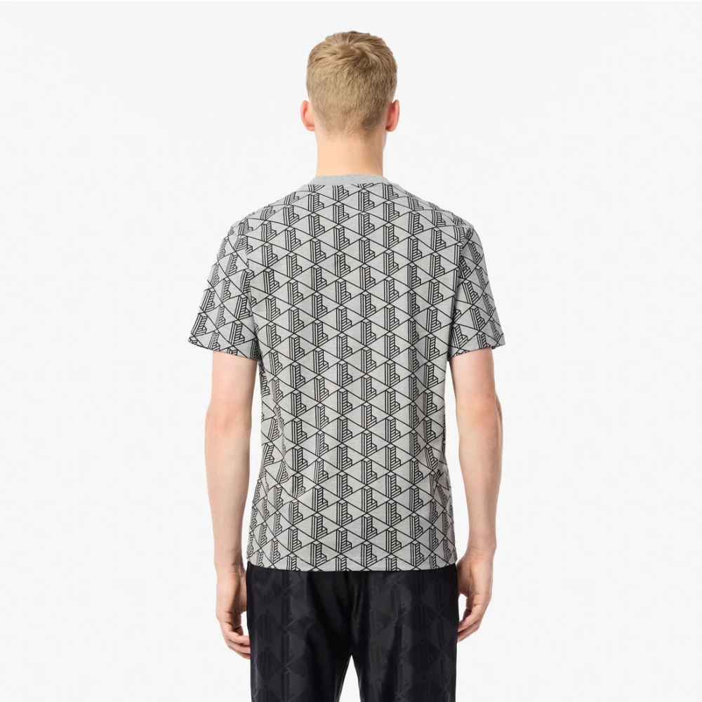 Lacoste Monogram T-shirt Gray Heren