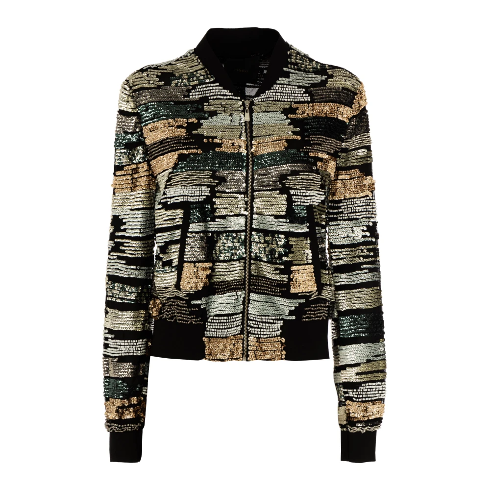 Pinko Geborduurde Pailletten Bomberjas Multicolor Dames
