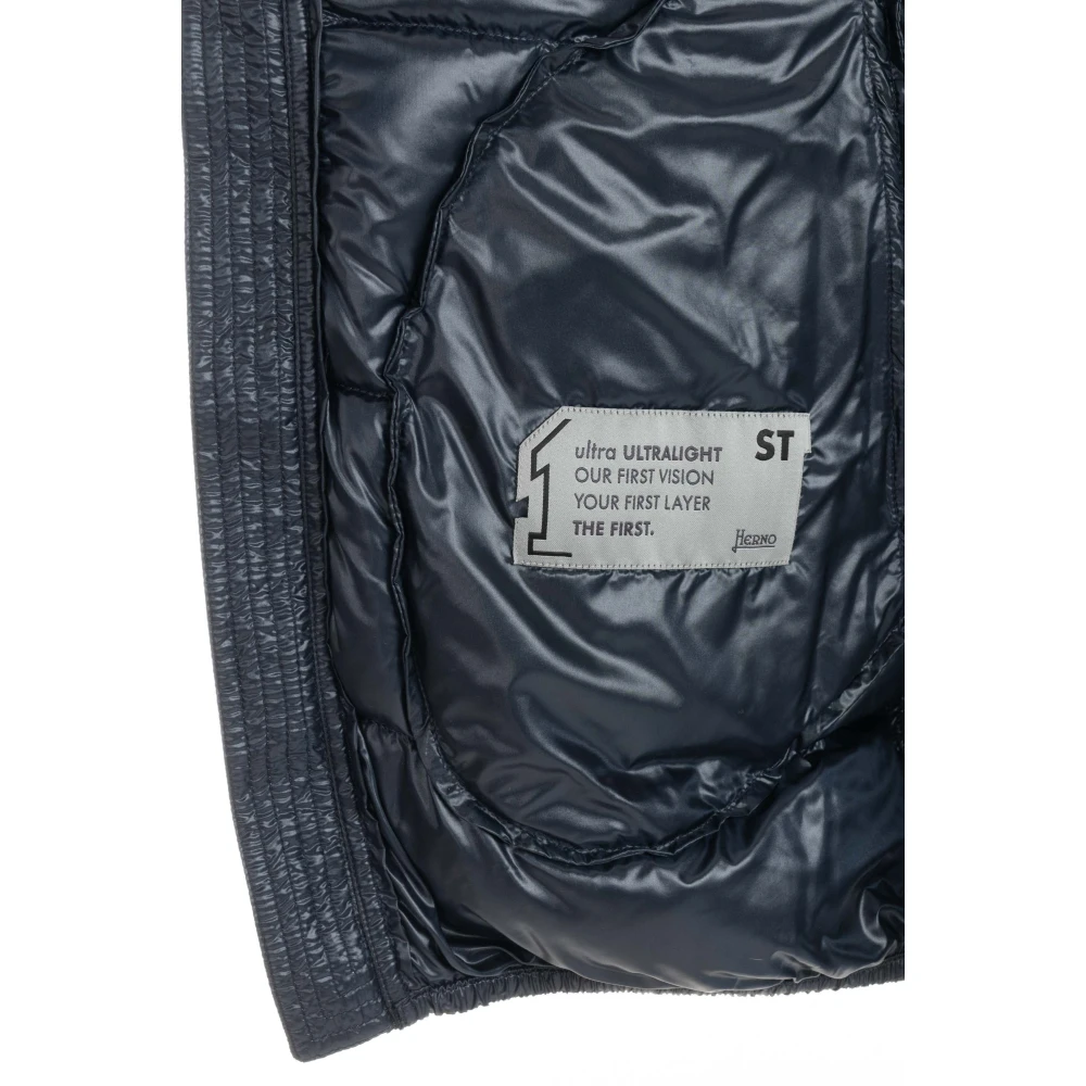 Herno Blauwe Puffer Jacket Blue Heren