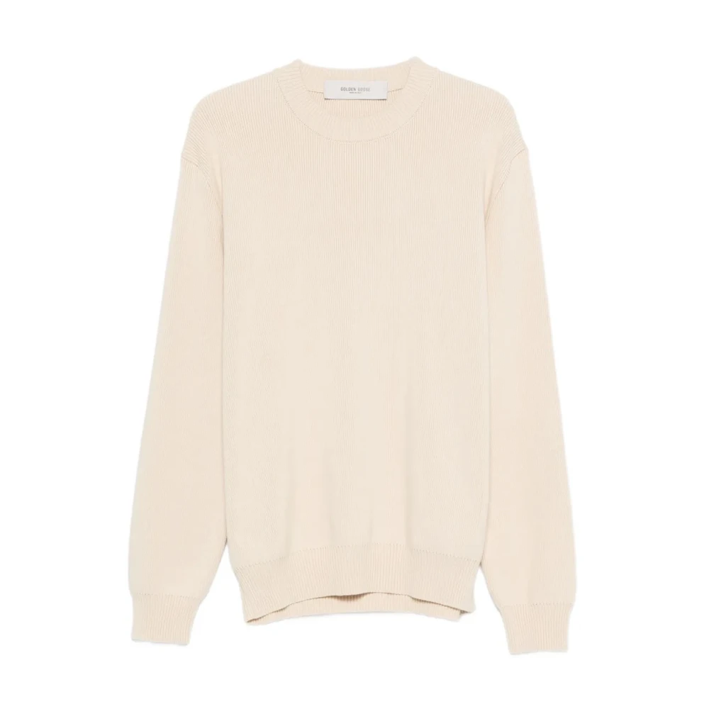 Golden Goose Men's Beige Stylish Knitwear For - Round-Neck Knitwear - Xl - Knitwear