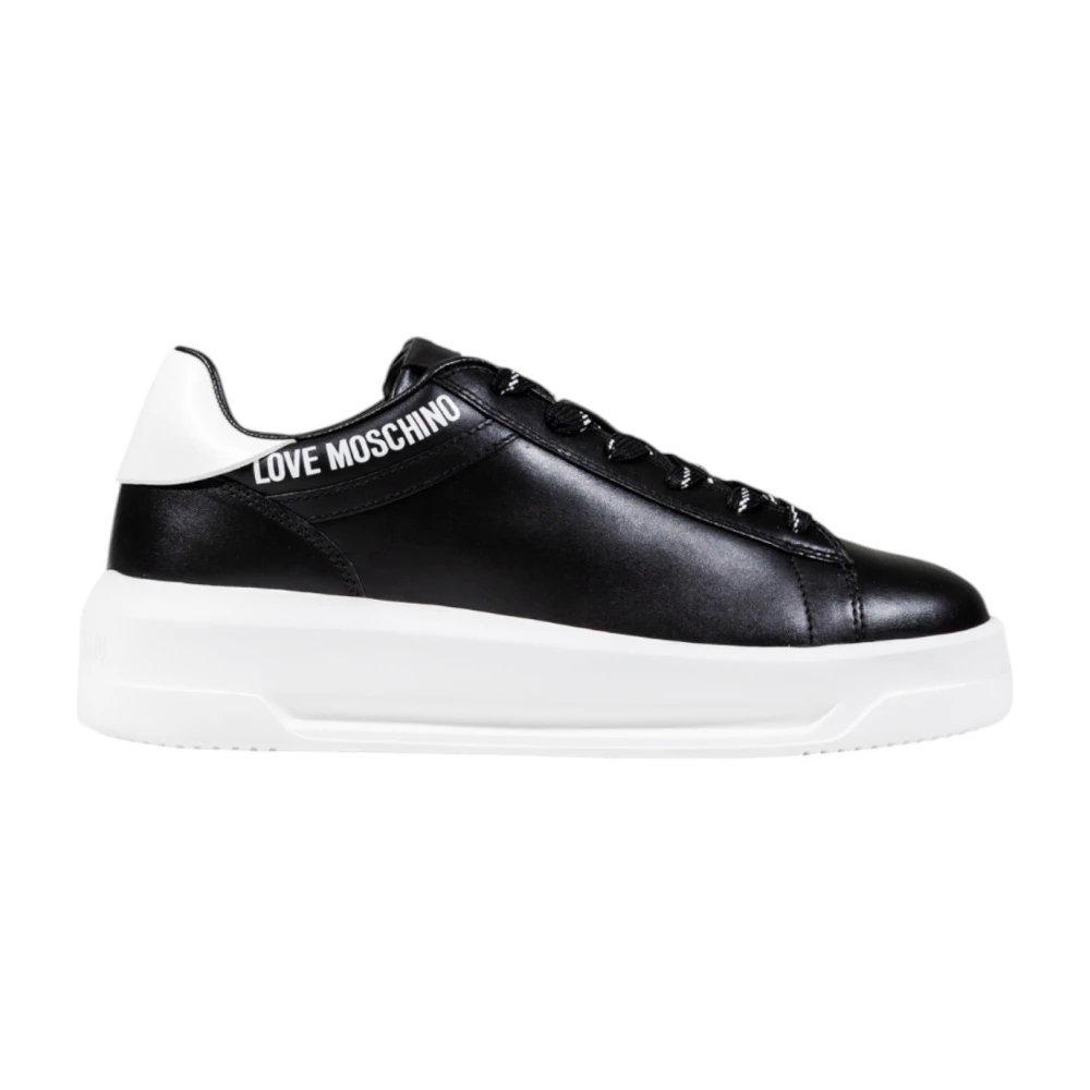 Love Moschino Women's Black Modern Sneakers With Logo Detail