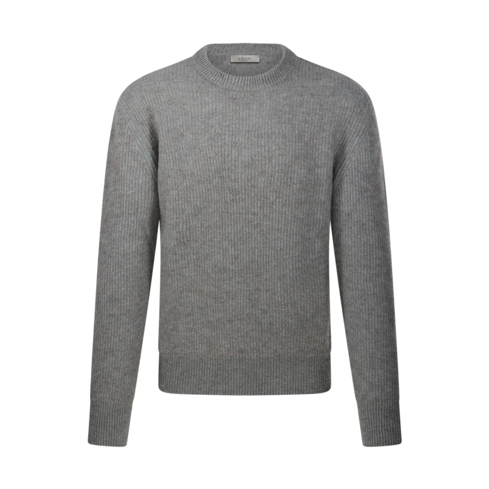 Altea Salvia Ronde Hals Sweater Gray Heren