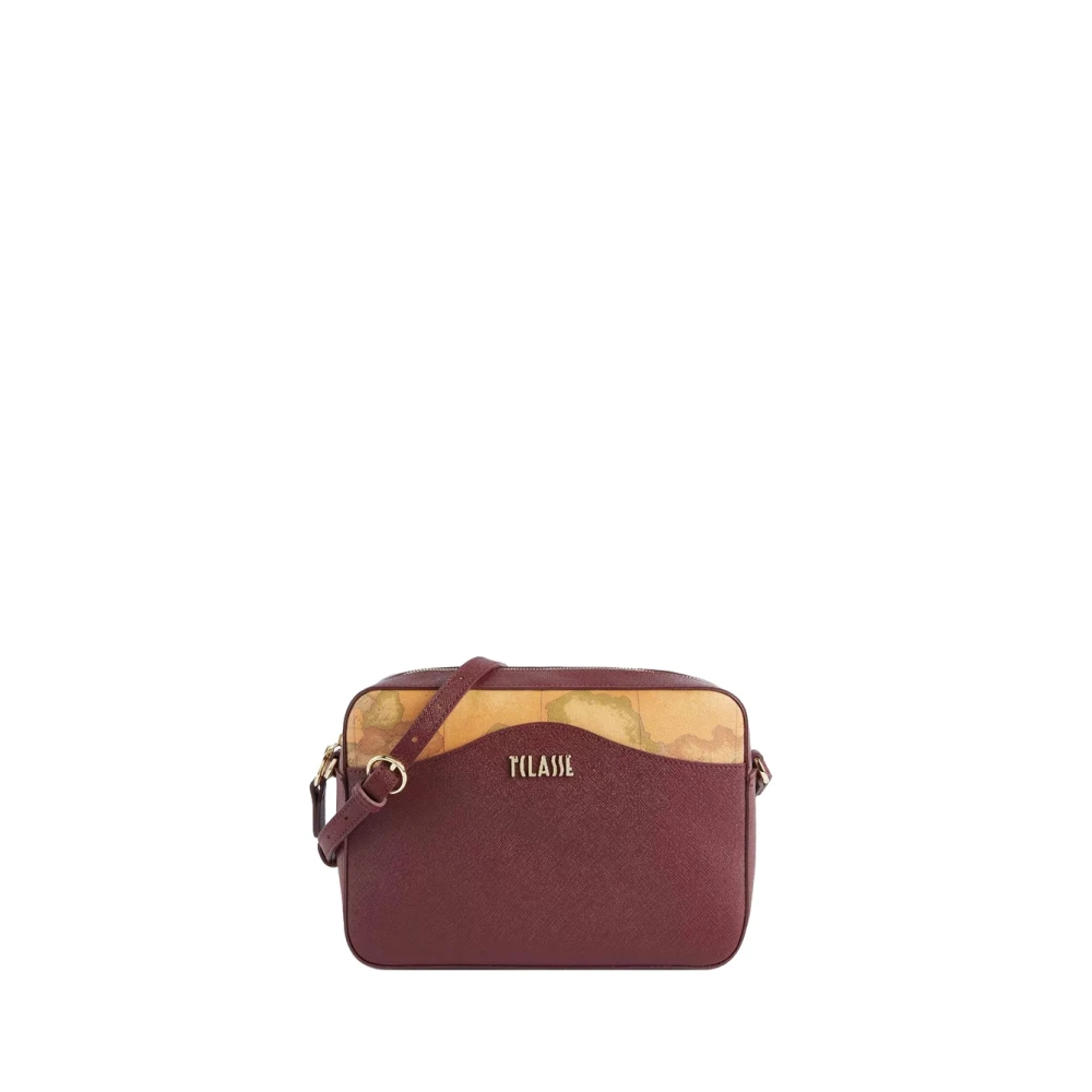 Alviero Martini 1a Classe Paarse Schoudertas Geo Print Purple Dames