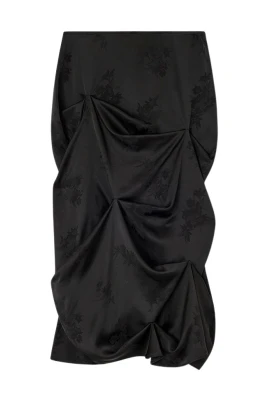 Draperad midikjol