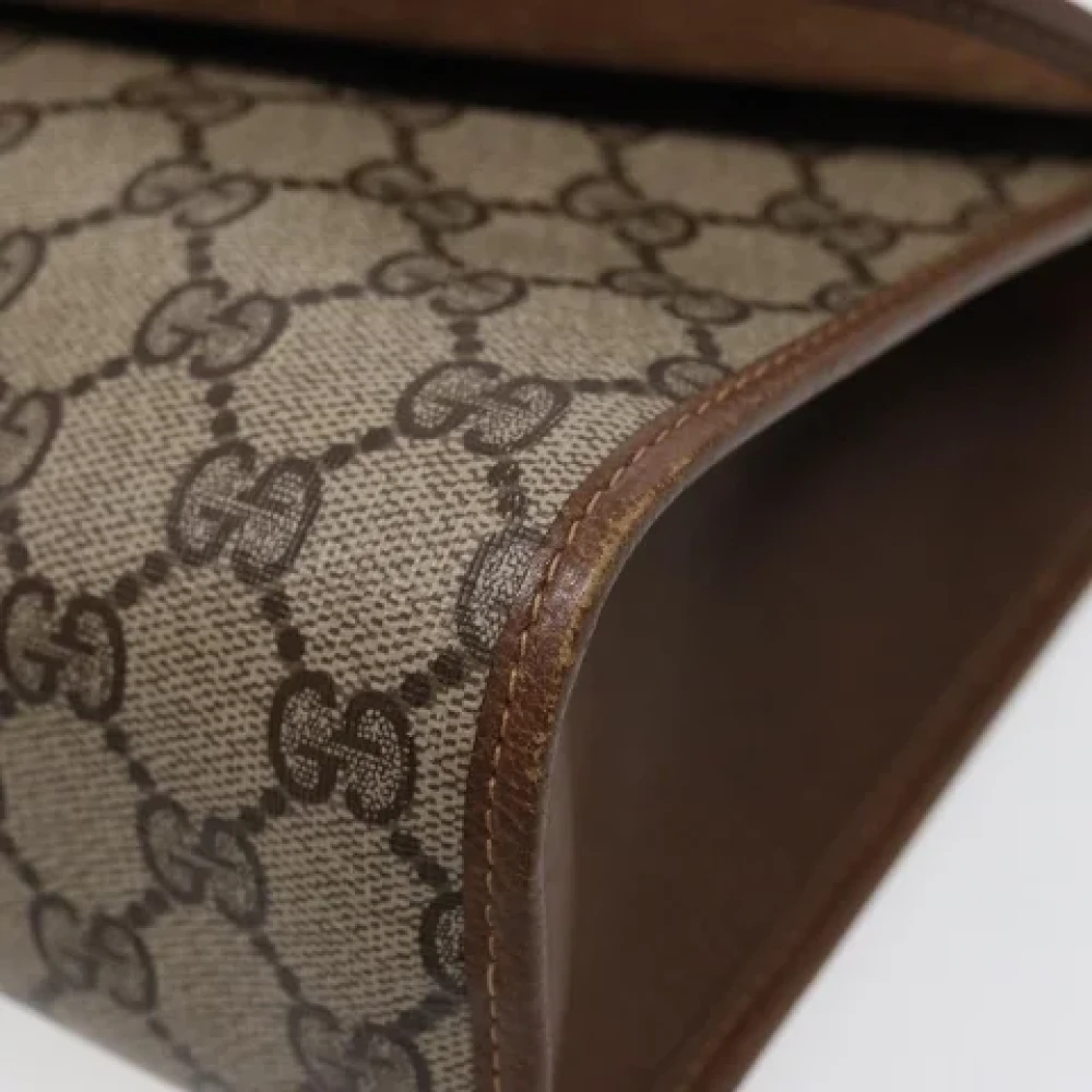 Gucci Vintage Pre-owned Leather clutches Beige Dames