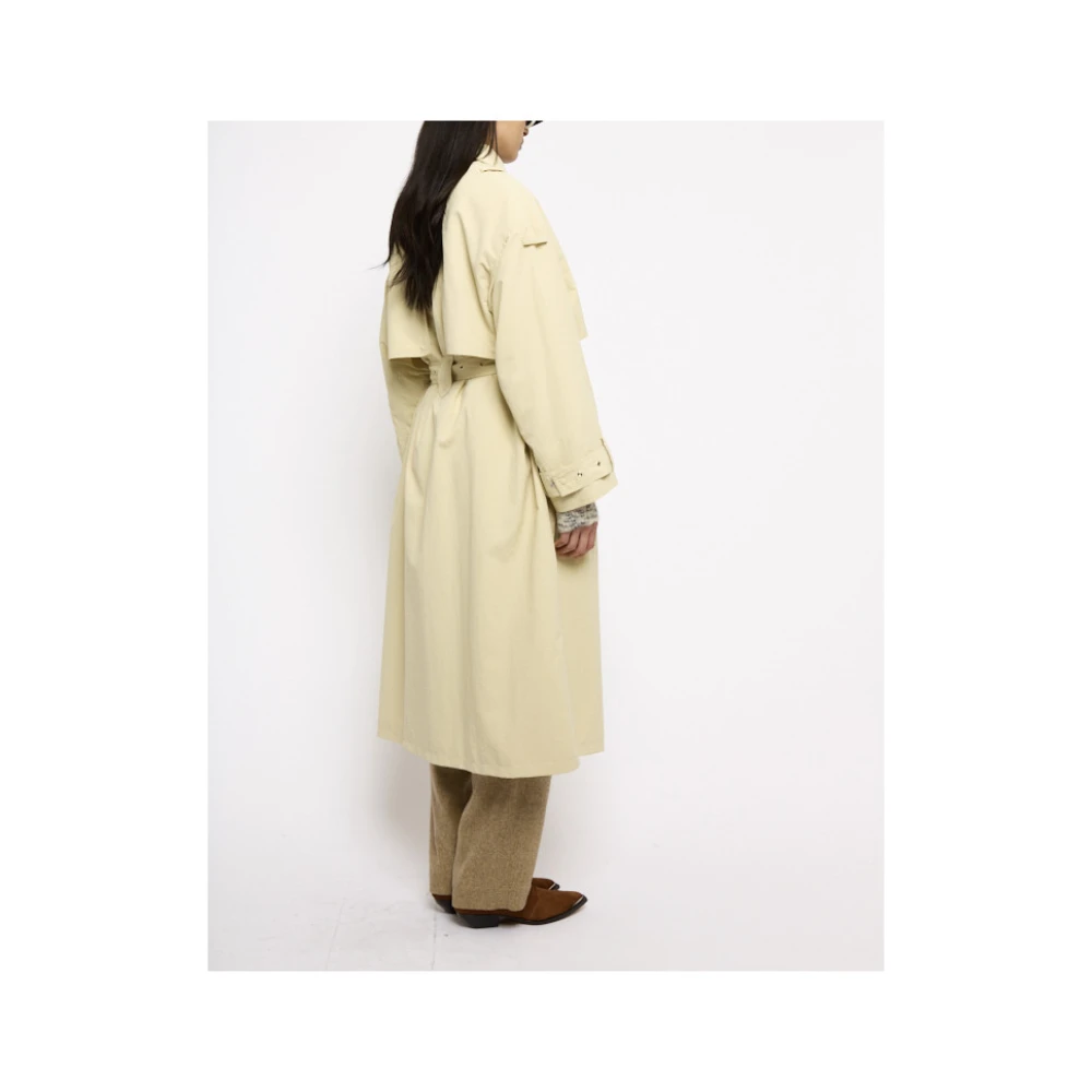 Roseanna Beige Waterdichte Trenchcoat met Zilveren Oogjes Beige Dames