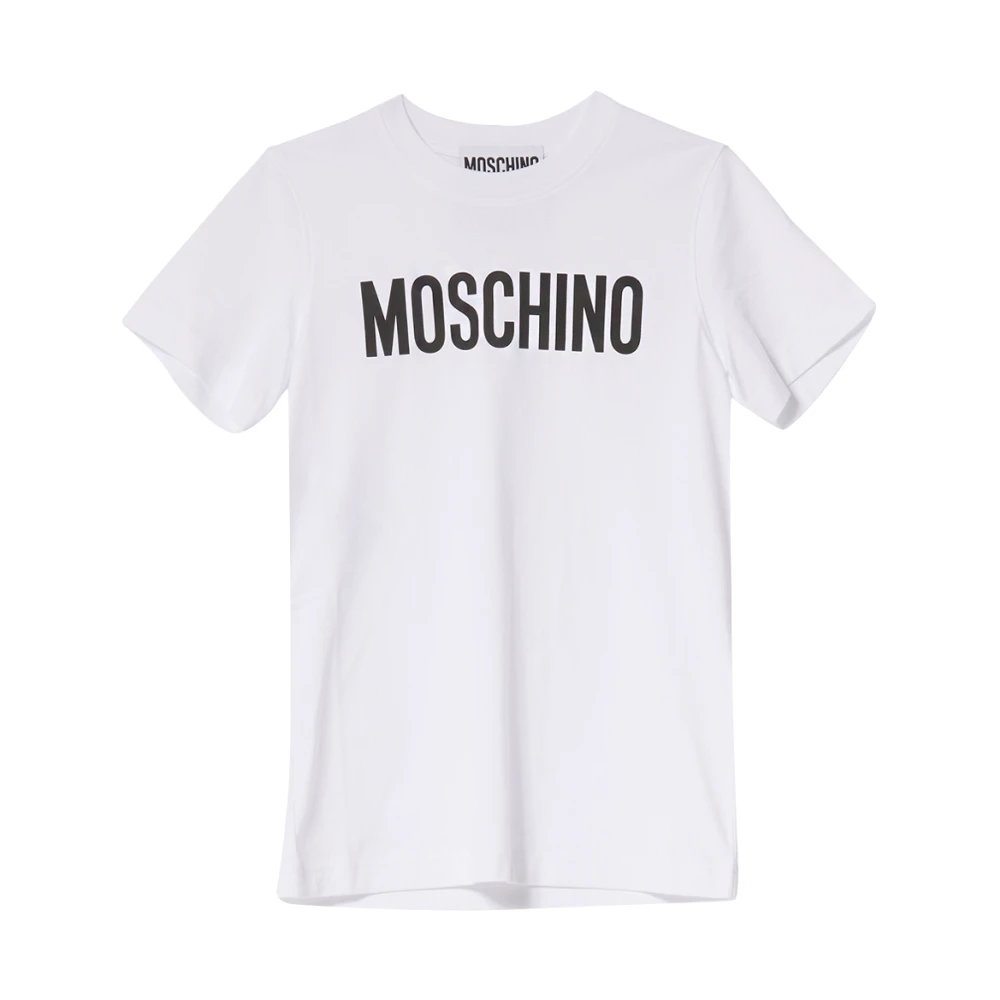 Moschino Klassiek Wit Katoenen T-shirt met Korte Mouwen White Dames