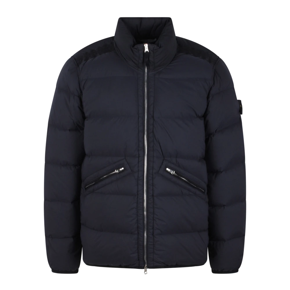 Stone Island Nylon Donsjas Blue Heren