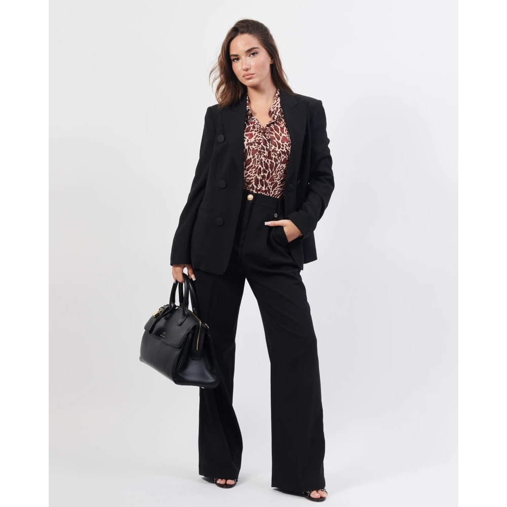 Armani Exchange Zwarte Damesjas Monopetto Regular Fit Black Dames